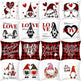 Valentine's Day Red Cartoon Letter Series Peach Skin Sofa Pillowcase - EX-STOCK Canada