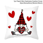 Valentine's Day Red Cartoon Letter Series Peach Skin Sofa Pillowcase - EX-STOCK Canada
