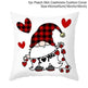 Valentine's Day Red Cartoon Letter Series Peach Skin Sofa Pillowcase - EX-STOCK Canada