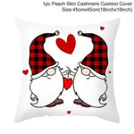 Valentine's Day Red Cartoon Letter Series Peach Skin Sofa Pillowcase - EX-STOCK Canada