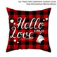 Valentine's Day Red Cartoon Letter Series Peach Skin Sofa Pillowcase - EX-STOCK Canada
