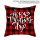 Valentine's Day Red Cartoon Letter Series Peach Skin Sofa Pillowcase - EX-STOCK Canada