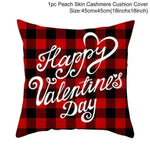 Valentine's Day Red Cartoon Letter Series Peach Skin Sofa Pillowcase - EX-STOCK Canada