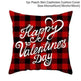 Valentine's Day Red Cartoon Letter Series Peach Skin Sofa Pillowcase - EX-STOCK Canada