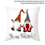 Valentine's Day Red Cartoon Letter Series Peach Skin Sofa Pillowcase - EX-STOCK Canada