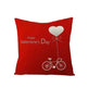Valentine's Day Red Heart Linen Pillowcase - EX-STOCK Canada