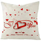Valentine's Day Red Heart Linen Pillowcase - EX-STOCK Canada