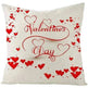 Valentine's Day Red Heart Linen Pillowcase - EX-STOCK Canada