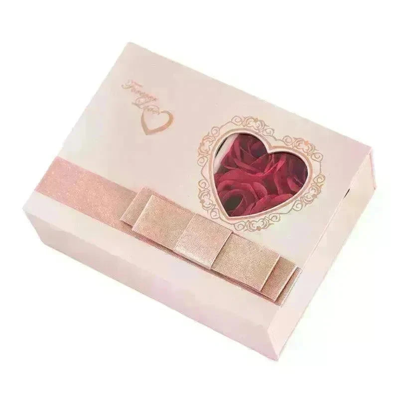 Valentine's Day Roses Love Jewelry Box Necklace Ring Ear Studs - EX-STOCK CANADA