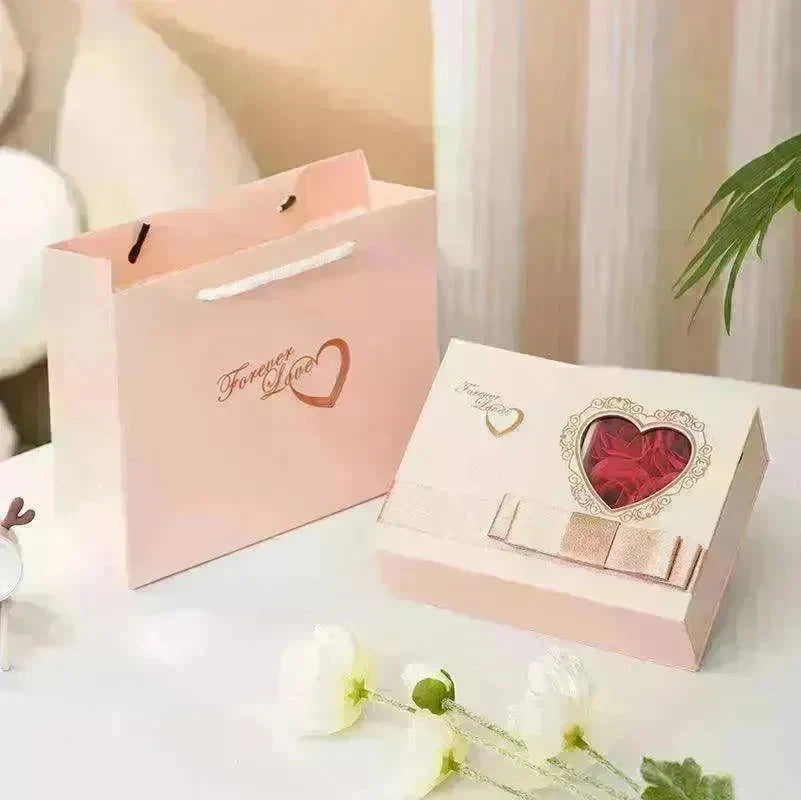 Valentine's Day Roses Love Jewelry Box Necklace Ring Ear Studs - EX-STOCK CANADA