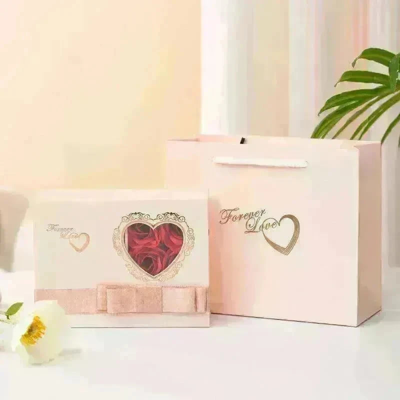 Valentine's Day Roses Love Jewelry Box Necklace Ring Ear Studs - EX-STOCK CANADA