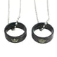 Valentine's Day Simple Crown Her King His Queen Couple Ring Pendant Necklace - EX-STOCK CANADA