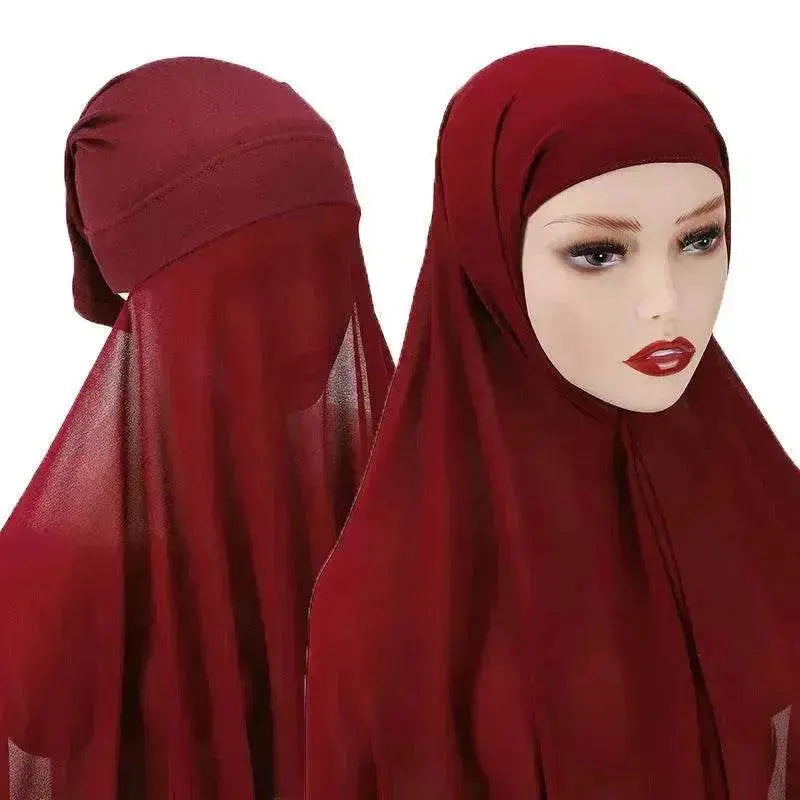 Veiled Arab Ladies Chiffon Turban Scarf Set - EX-STOCK Canada