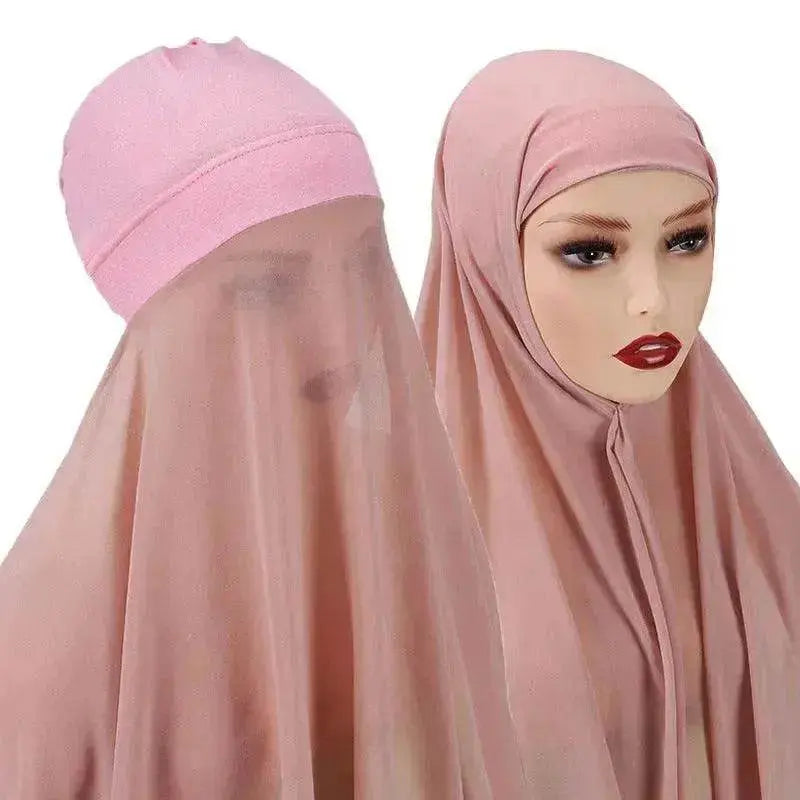 Veiled Arab Ladies Chiffon Turban Scarf Set - EX-STOCK Canada