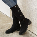 Versatile Riding European And American Trendy Unique Mid-calf Boots EX-STOCK Canada 