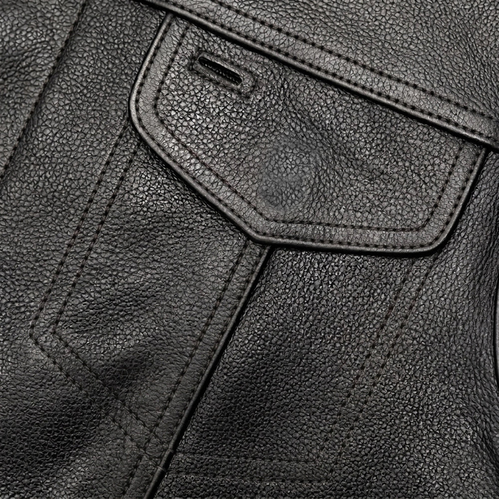 Open Road Men's Leather Club Vest 