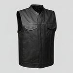 Open Road Men's Leather Club Vest 
