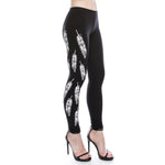 Leggings con estampado de plumas de mujer VocalEX-STOCK Canada 