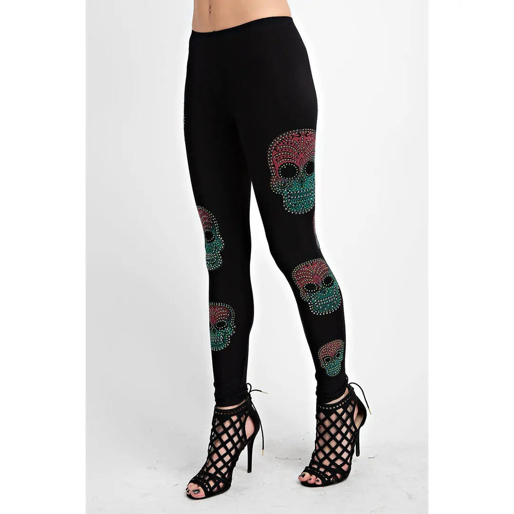 Leggings de Calavera de Azúcar para Mujer VocalEX-STOCK Canada 