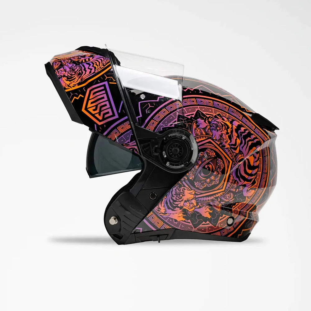 Voss 580 Conquest Gloss Neon Mandala MotorradhelmEX-STOCK Canada 