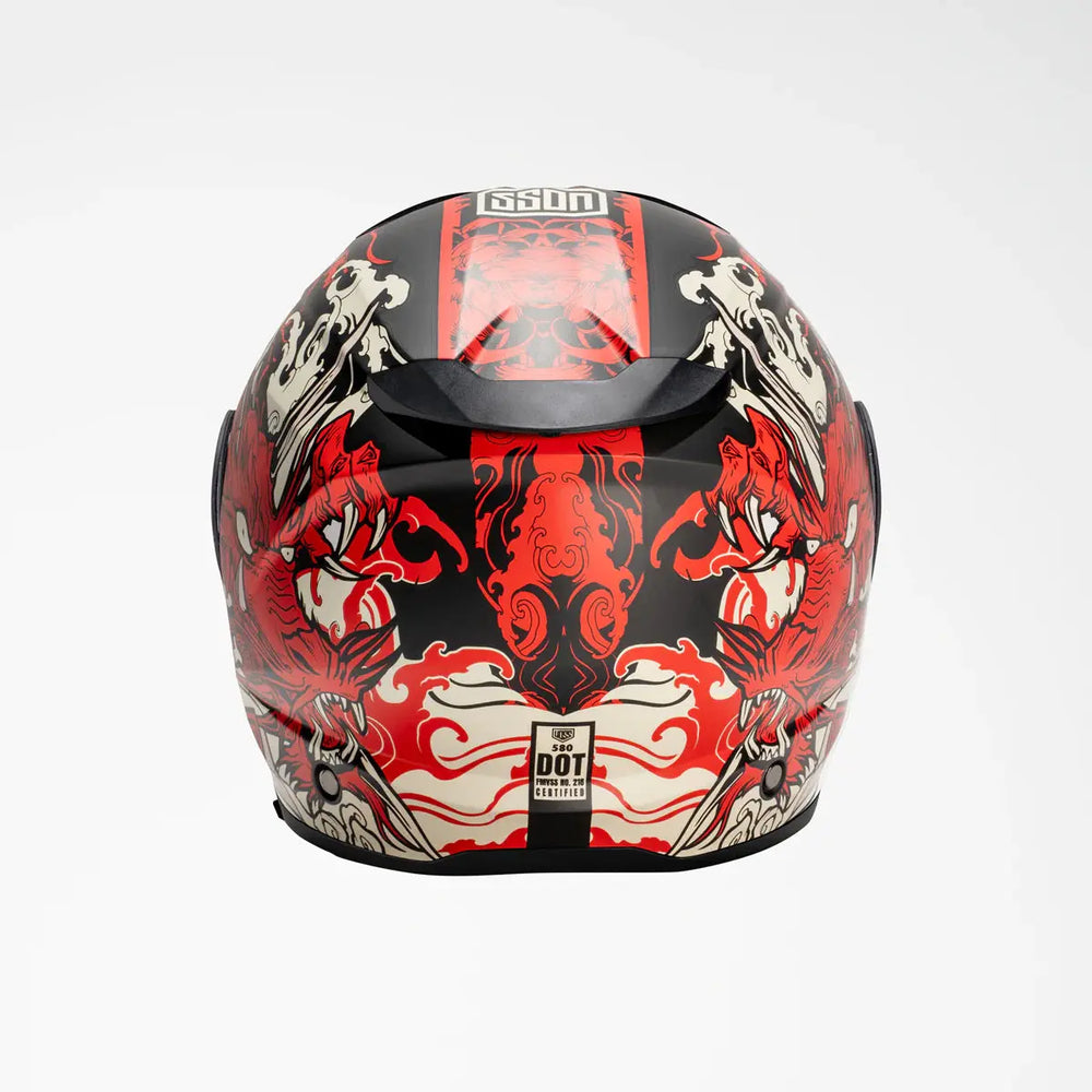Casco Voss 580 Conquest Rojo Mate DragónEX-STOCK Canada 