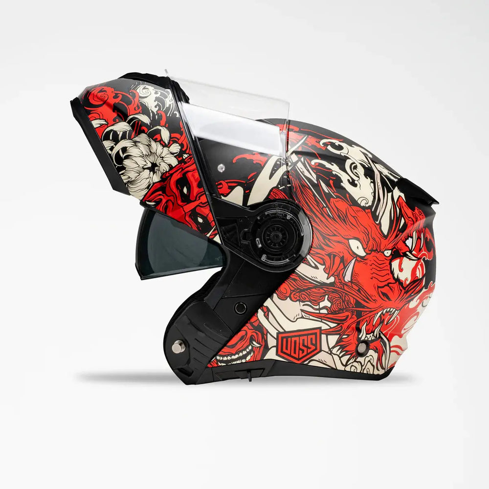 Casco Voss 580 Conquest Rojo Mate DragónEX-STOCK Canada 