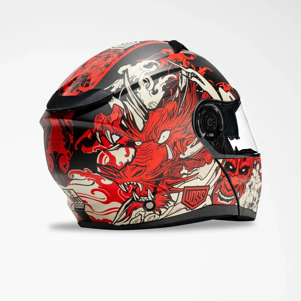 Casco Voss 580 Conquest Rojo Mate DragónEX-STOCK Canada 