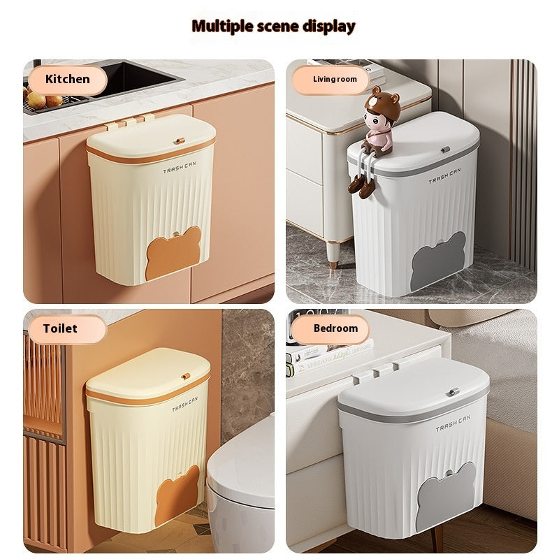 Wall-mounted Household Toilet Kitchen Waste Storage Bucket With Lid EX-STOCK Canada 