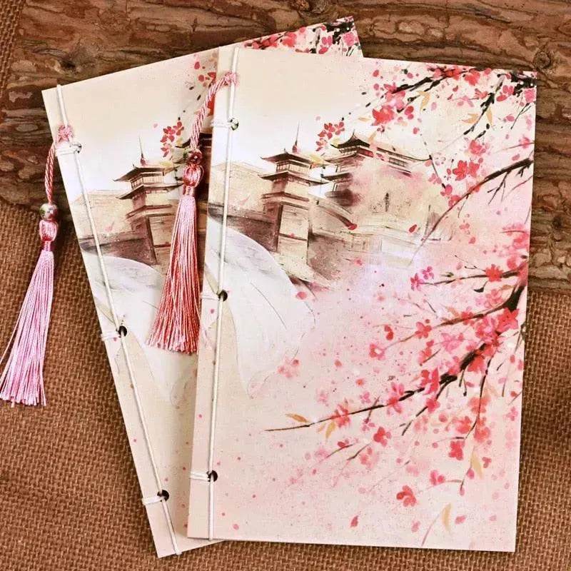 Livre relié à la ligne de style chinois rétro à l'aquarelle - EX-STOCK Canada