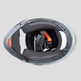 Casque de motard en cuir noir et vert West Coast Leather 