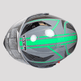 Casque de motard en cuir noir et vert West Coast Leather 
