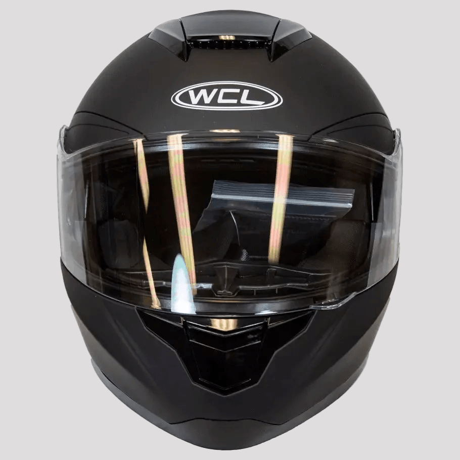 West Coast Leather Full Face Matte Black Helmet 