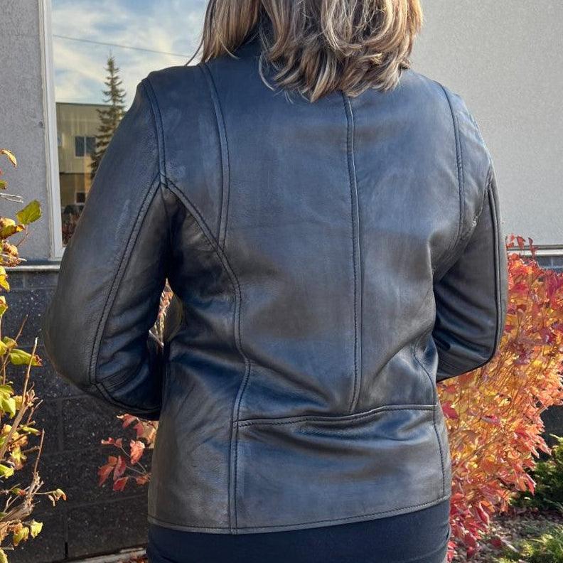 BOL Women's Lamb Leather Biker Style Jacket 