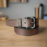 Men's Buffalo Grain Leather Belt EX-STOCK Canada 