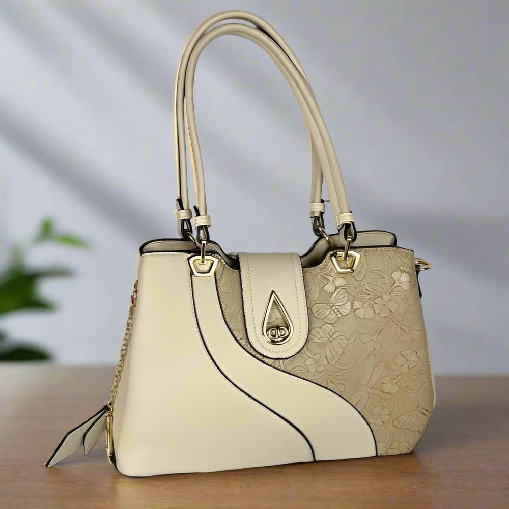 Sac à 2 poignées en simili cuir Temptation Italy avec libellule et fleurs 