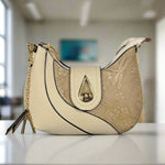 Bolso pequeño de hombro de cuero sintético Temptation Italy con libélula y floresEX-STOCK Canada 