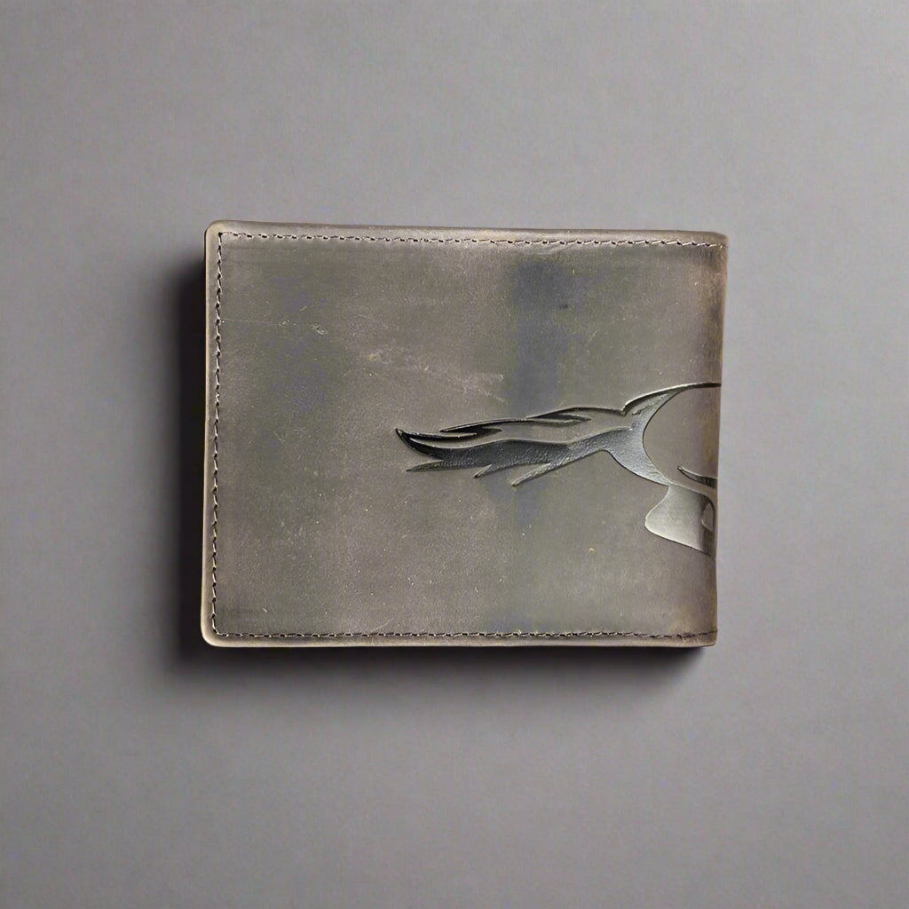 Cartera Bifold para Hombre de Cuero de Vaca con Relieve de MustangEX-STOCK Canada 