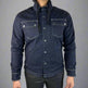 Men’s Armored Denim Shirt with Removable Hoodie 