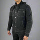 Men’s Armored Denim Shirt with Removable Hoodie 