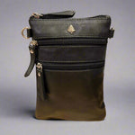 Greenwood Leather Mini Crossbody Bag with 3 Zipper Pockets | EX-STOCK Canada 