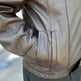 BOL Men's Double Pocket Leather Bomber Jacket 