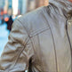 BOL Men's Double Pocket Leather Bomber Jacket 