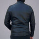 Chaqueta de cuero de oveja para hombres. 4 bolsillos, cuello alto con broche y cremalleras plateadasEX-STOCK Canada 