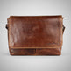 Greenwood Leather Laptop Bag. Premium Waxed Full-Grain Leather Briefcase for 16" Laptops 