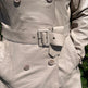 Women's Classic Leather Trench Coat. Double-Breasted Button Closure with Adjustable Belt | EX-STOCK Canada 