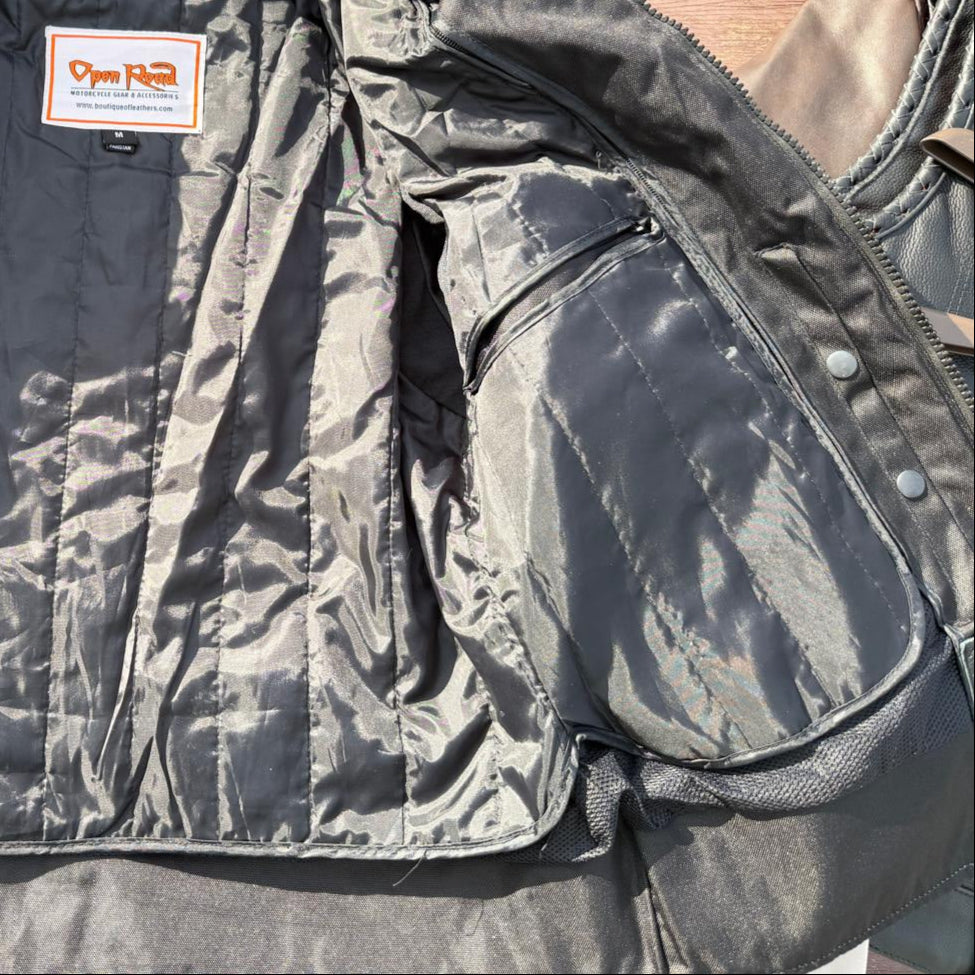 Herren-Textil-Motorradjacke. Schutzausrüstung, reflektierende Streifen & mehrere TaschenEX-STOCK Canada 