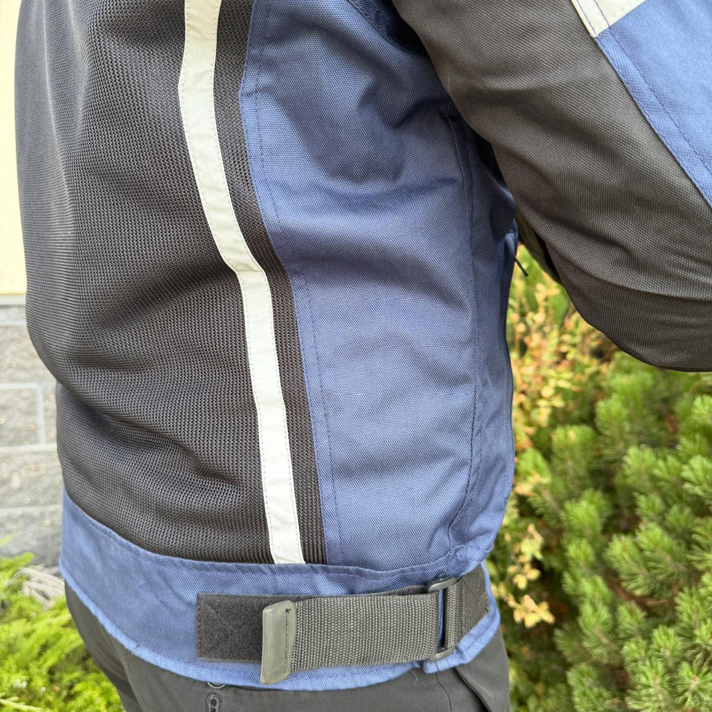 Herren-Textil-Motorradjacke. Schutzausrüstung, reflektierende Streifen & mehrere TaschenEX-STOCK Canada 