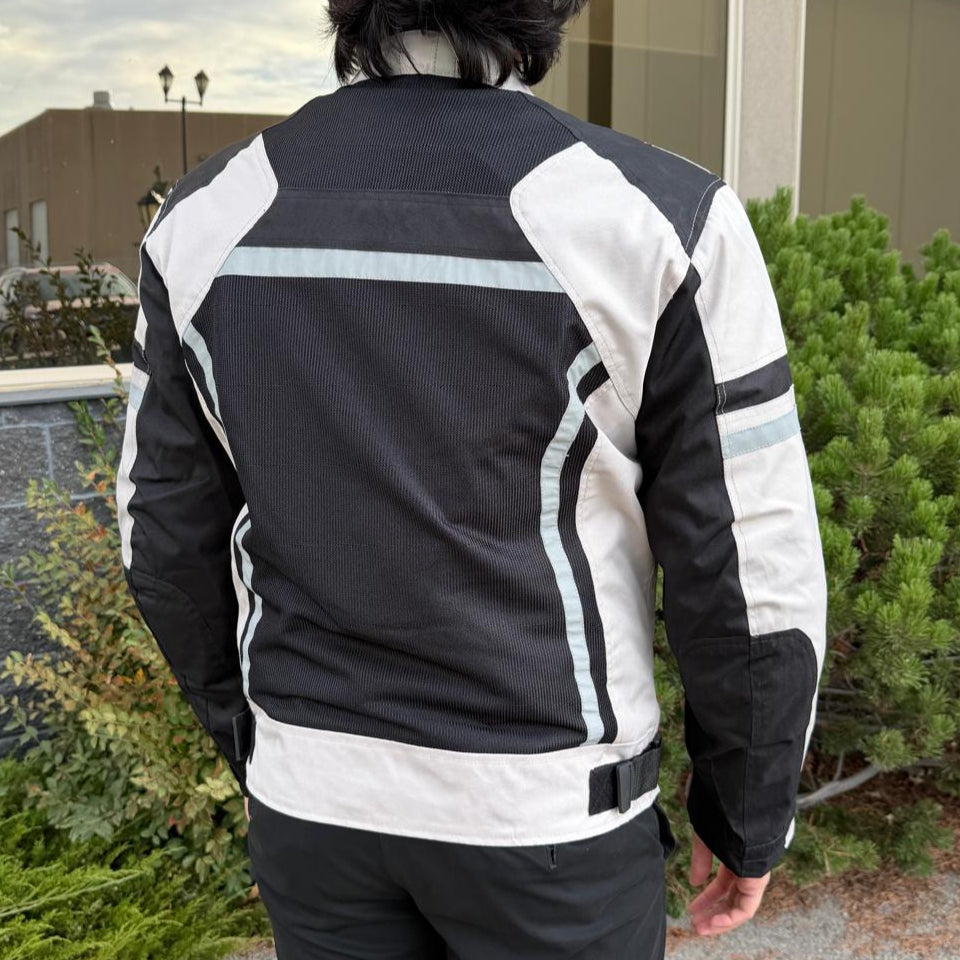 Herren-Textil-Motorradjacke. Schutzausrüstung, reflektierende Streifen & mehrere TaschenEX-STOCK Canada 