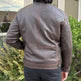 Veste en cuir d'agneau pour homme. Style vintage marron avec poches zippéesEX-STOCK Canada 