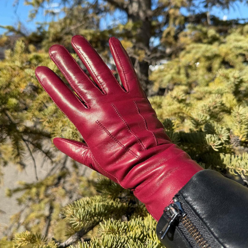 Women's Drum Dyed Lamb Leather Gloves with Wool Blend Lining EX-STOCK Canada 